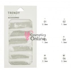 Decoratiuni pentru unghii DC031 din metal Argintii